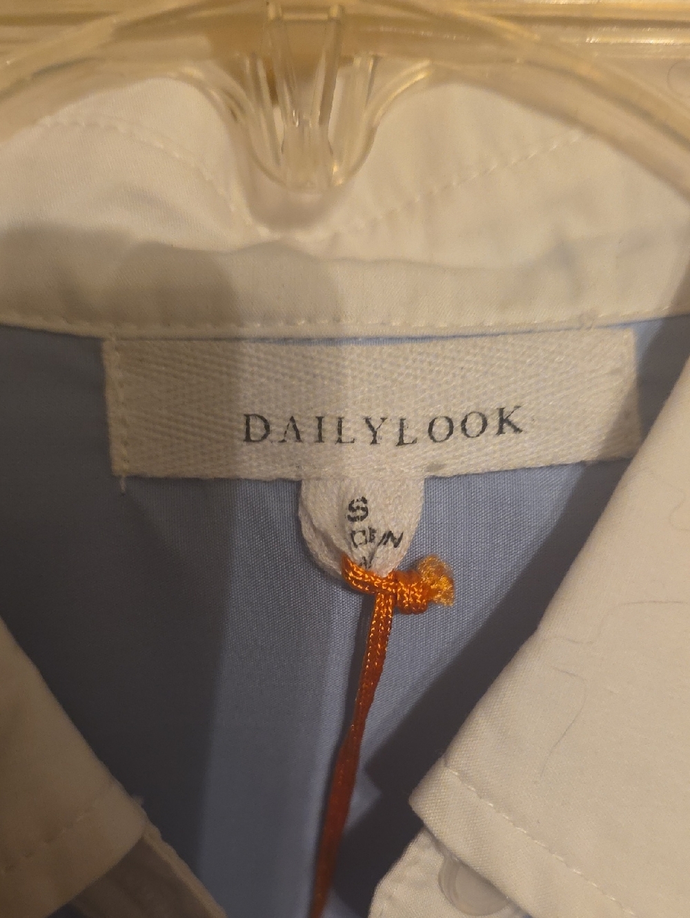 Ladies' Light Blue Oversized Shirt S - Picture 2 of 3